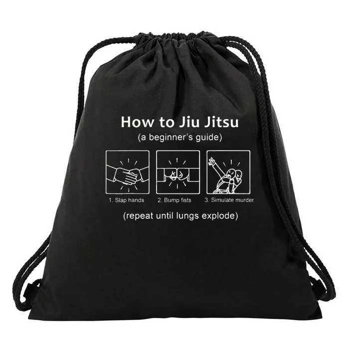 BJJ Gifts Beginner Jiu Jitsu Guide Funny Brazilian Jiu Jitsu Drawstring Bag