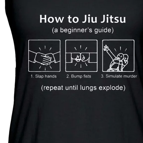 BJJ Gifts Beginner Jiu Jitsu Guide Funny Brazilian Jiu Jitsu Ladies Essential Flowy Tank