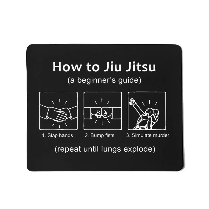 BJJ Gifts Beginner Jiu Jitsu Guide Funny Brazilian Jiu Jitsu Mousepad