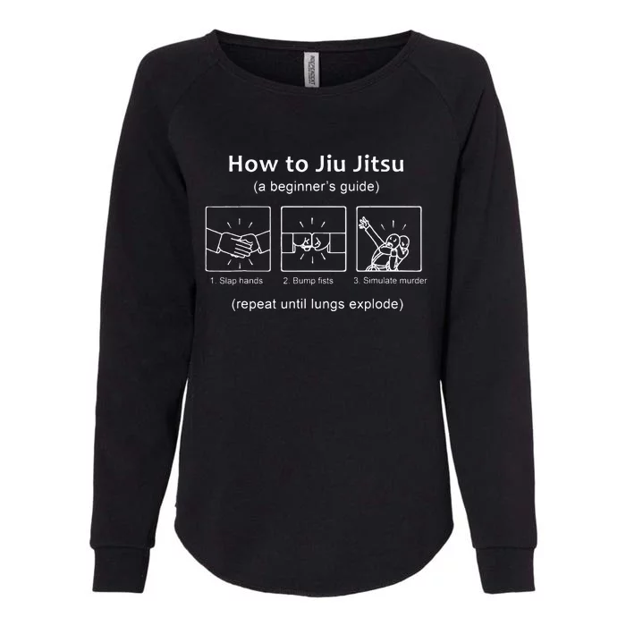 BJJ Gifts Beginner Jiu Jitsu Guide Funny Brazilian Jiu Jitsu Womens California Wash Sweatshirt