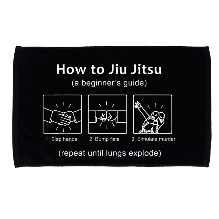 BJJ Gifts Beginner Jiu Jitsu Guide Funny Brazilian Jiu Jitsu Microfiber Hand Towel