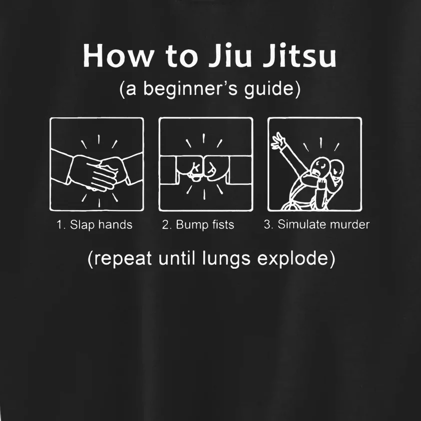 BJJ Gifts Beginner Jiu Jitsu Guide Funny Brazilian Jiu Jitsu Kids Sweatshirt