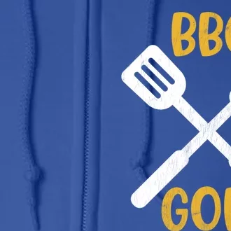 Bbq God Barbecue Father's Day Idea Gift Full Zip Hoodie