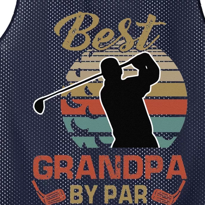 Best Grandpa By Par Golfing Gift For Father Day Mesh Reversible Basketball Jersey Tank