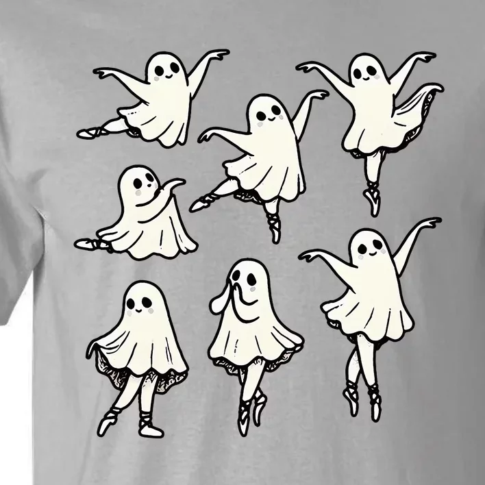 Ballet Ghost Ballet Dancer Spooky Dance Teacher Halloween Tall T-Shirt