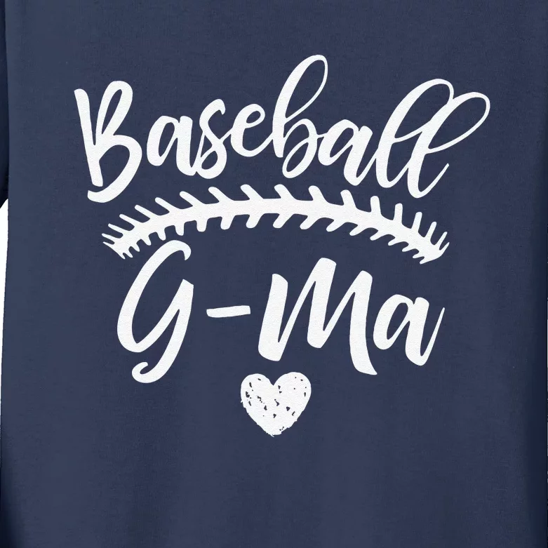 Baseball GMa Birthday Mother's Day Christmas Gift Kids Long Sleeve Shirt