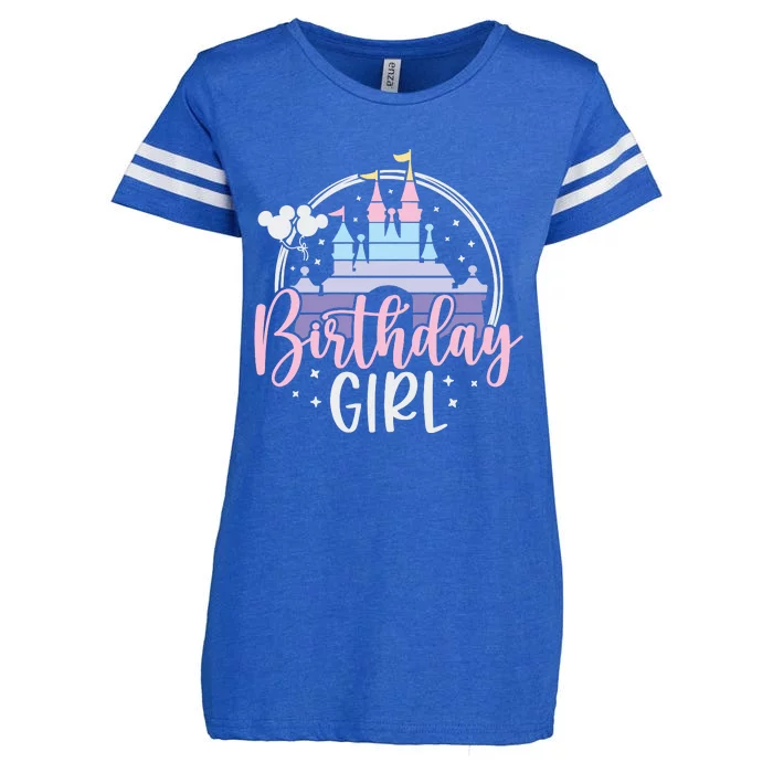 Birthday Girl Birthday Party Magic Castle Enza Ladies Jersey Football T-Shirt