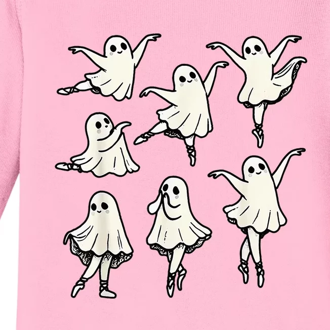 Ballet Ghost Ballet Dancer Spooky Dance Baby Long Sleeve Bodysuit