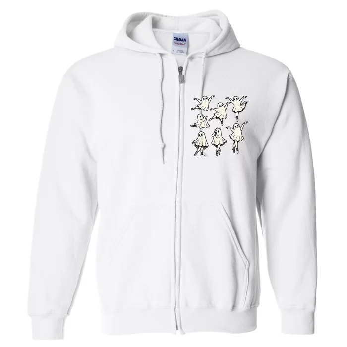 Ballet Ghost Ballet Dancer Spooky Dance Full Zip Hoodie