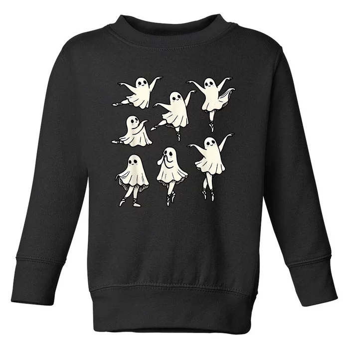 Ballet Ghost Ballet Dancer Spooky Dance Teacher Halloween Toddler Sweatshirt