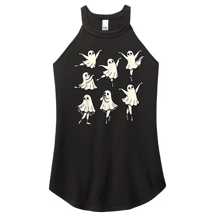 Ballet Ghost Ballet Dancer Spooky Dance Teacher Halloween Women’s Perfect Tri Rocker Tank