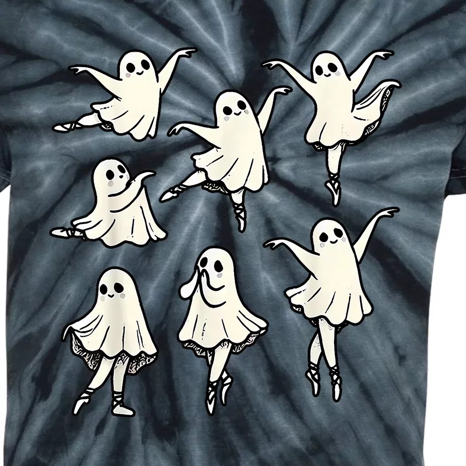 Ballet Ghost Ballet Dancer Spooky Dance Teacher Halloween Kids Tie-Dye T-Shirt