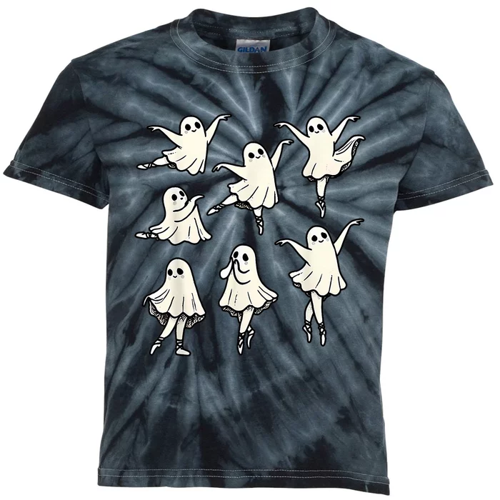 Ballet Ghost Ballet Dancer Spooky Dance Teacher Halloween Kids Tie-Dye T-Shirt