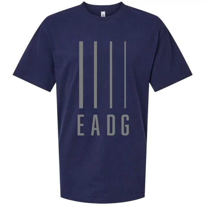 Bass Guitarist Bass Player Gift EADG 4 String Sueded Cloud Jersey T-Shirt