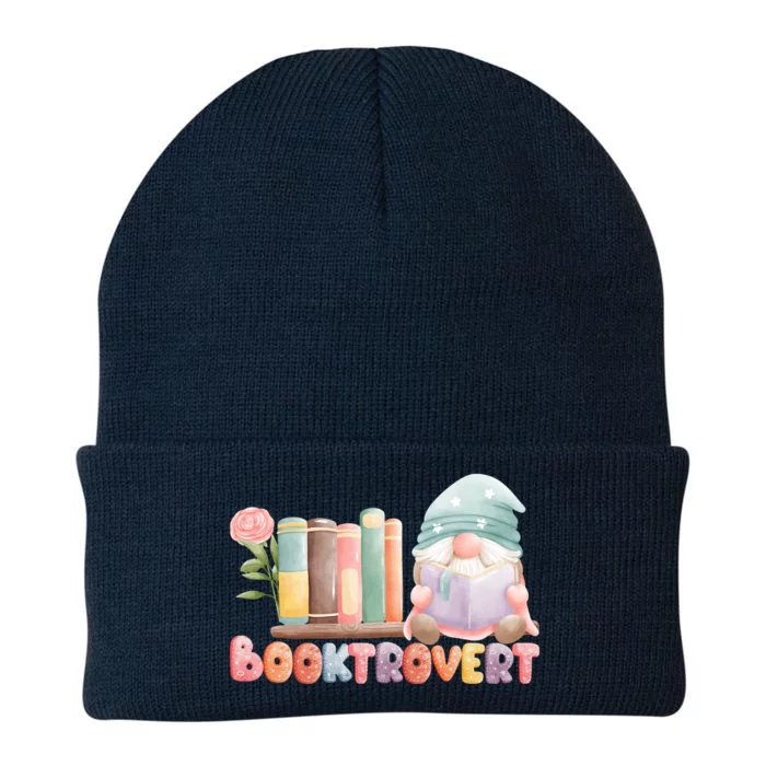 Booktrovert Gnome Book Lovers Gnome Reading A Book Cute Knit Cap Winter Beanie