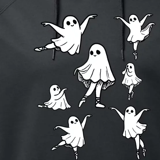 Ballet Ghost Ballet Dancer Spooky Dance Teacher Halloween Performance Fleece Hoodie