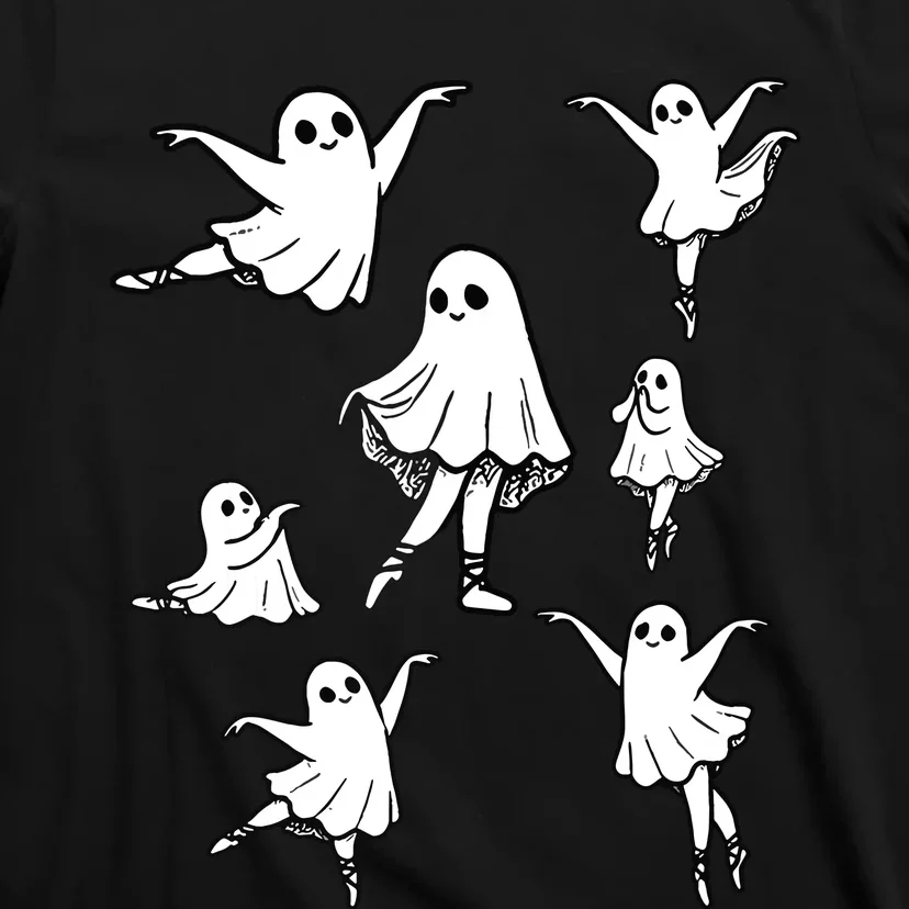 Ballet Ghost Ballet Dancer Spooky Dance Teacher Halloween T-Shirt