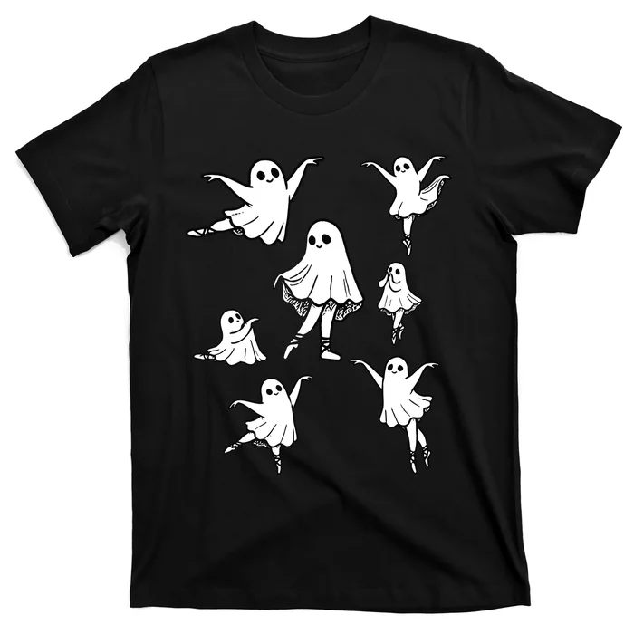 Ballet Ghost Ballet Dancer Spooky Dance Teacher Halloween T-Shirt