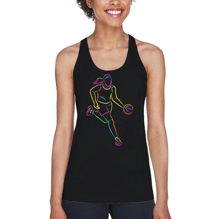 Basketball Girl Bball Women Basketball Women's Racerback Tank