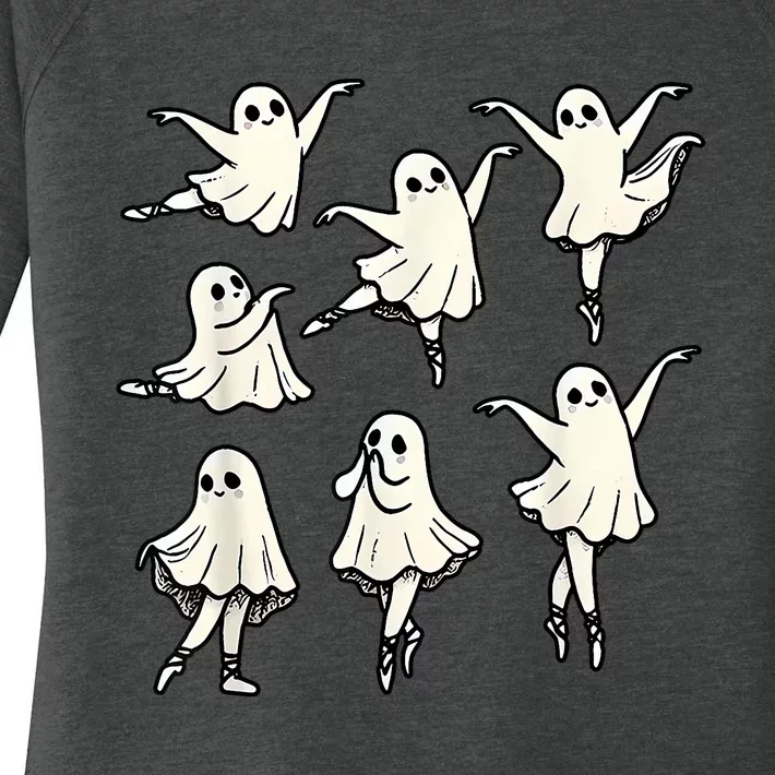 Ballet Ghost Ballet Dancer Spooky Dance Teacher Halloween Women's Perfect Tri Tunic Long Sleeve Shirt