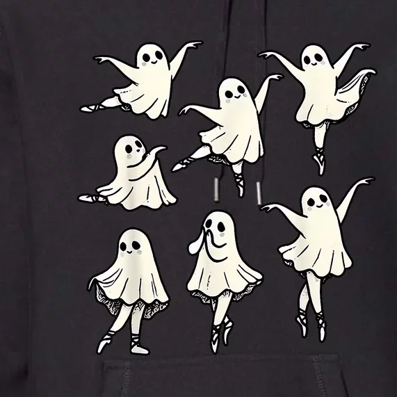 Ballet Ghost Ballet Dancer Spooky Dance Teacher Halloween Premium Hoodie