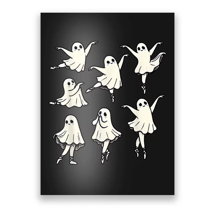 Ballet Ghost Ballet Dancer Spooky Dance Teacher Halloween Poster