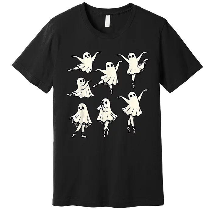 Ballet Ghost Ballet Dancer Spooky Dance Teacher Halloween Premium T-Shirt