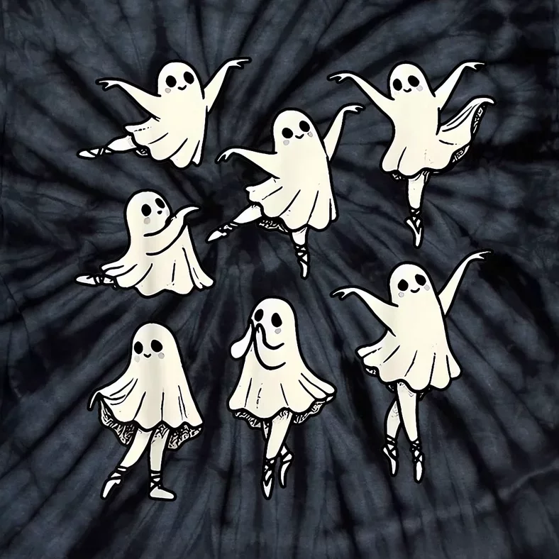 Ballet Ghost Ballet Dancer Spooky Dance Teacher Halloween Tie-Dye T-Shirt