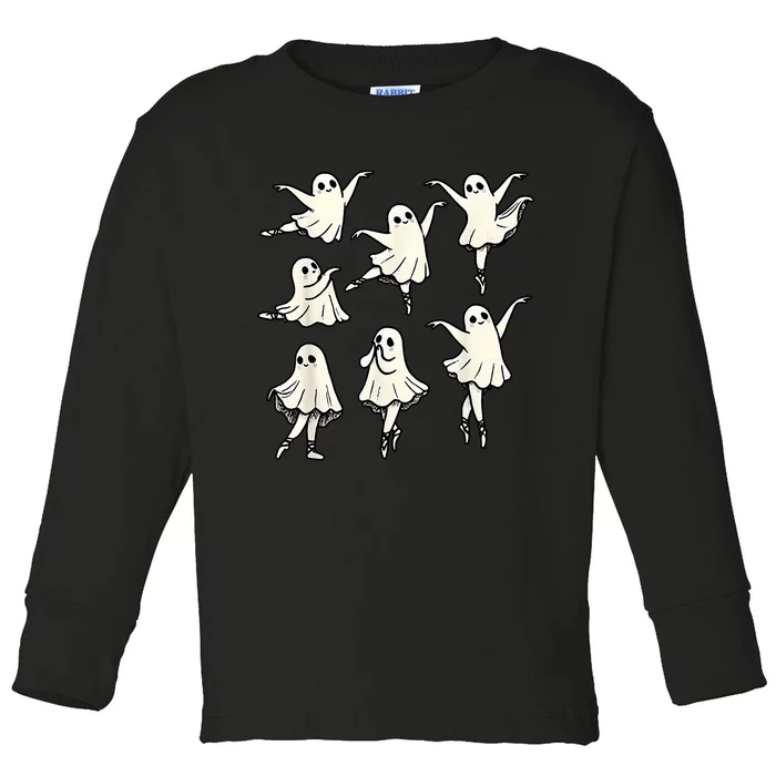 Ballet Ghost Ballet Dancer Spooky Dance Teacher Halloween Toddler Long Sleeve Shirt