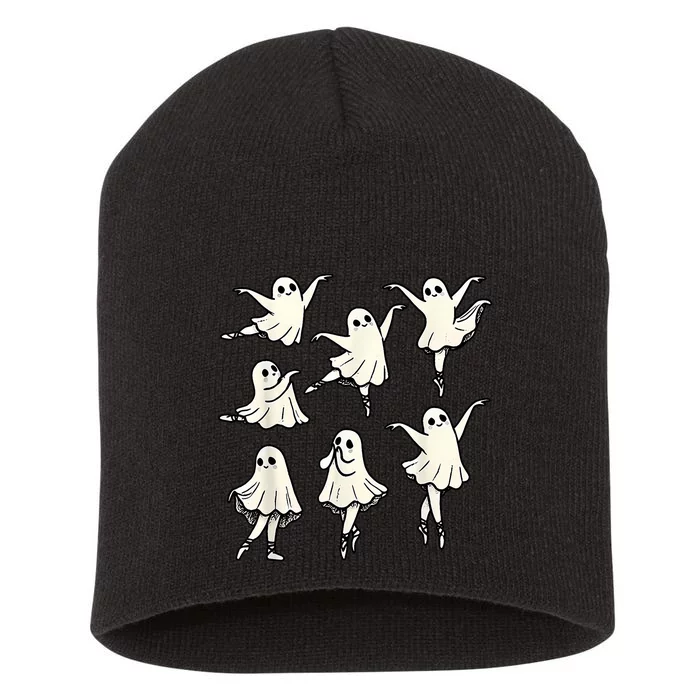 Ballet Ghost Ballet Dancer Spooky Dance Teacher Halloween Short Acrylic Beanie