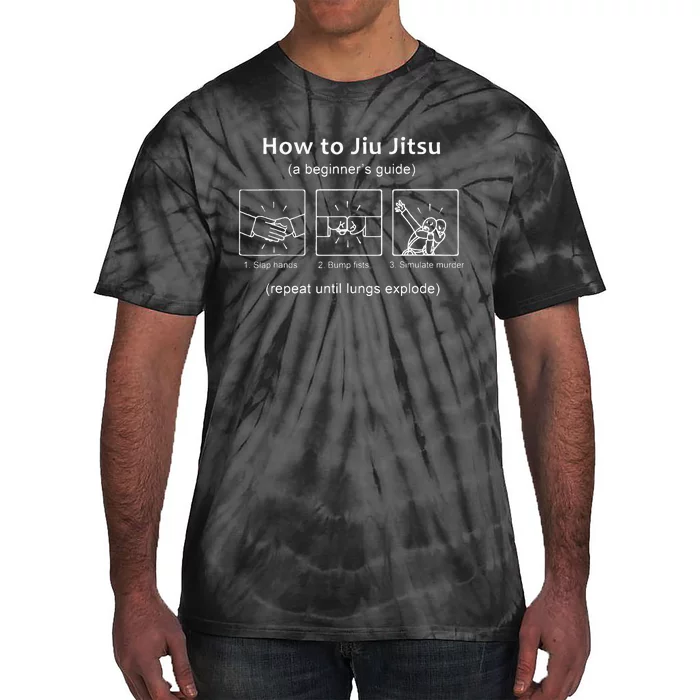 BJJ Gifts Beginner Jiu Jitsu Guide Funny Brazilian Jiu Jitsu Tie-Dye T-Shirt