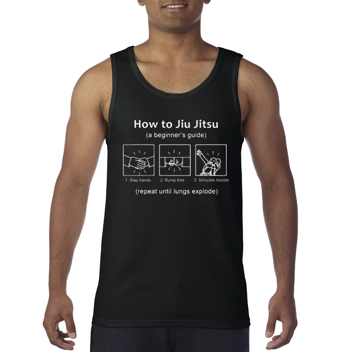 BJJ Gifts Beginner Jiu Jitsu Guide Funny Brazilian Jiu Jitsu Tank Top