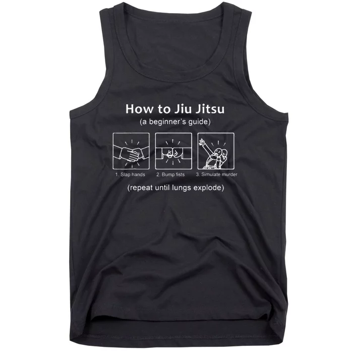 BJJ Gifts Beginner Jiu Jitsu Guide Funny Brazilian Jiu Jitsu Tank Top