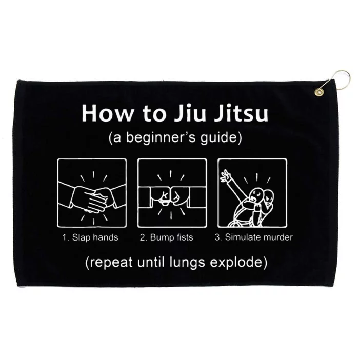 BJJ Gifts Beginner Jiu Jitsu Guide Funny Brazilian Jiu Jitsu Grommeted Golf Towel