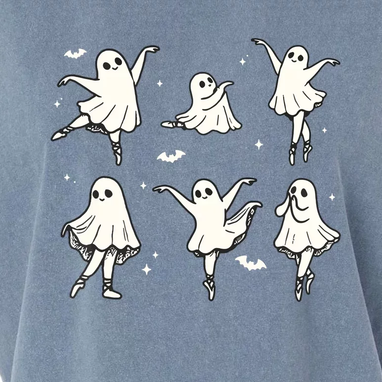 Ballet Ghost Ballet Dancer Spooky Dance Halloween Garment-Dyed Women's Muscle Tee