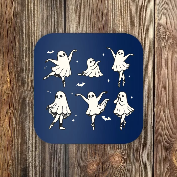 Ballet Ghost Ballet Dancer Spooky Dance Halloween Coaster