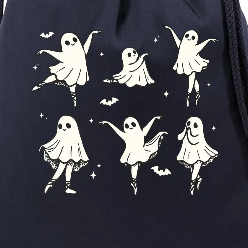 Ballet Ghost Ballet Dancer Spooky Dance Halloween Drawstring Bag