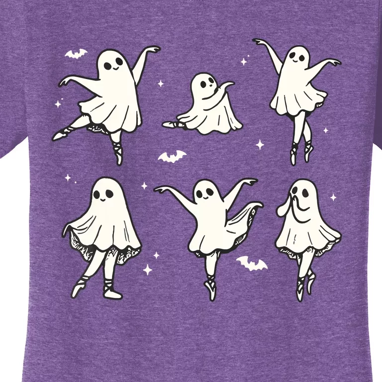 Ballet Ghost Ballet Dancer Spooky Dance Halloween Women's T-Shirt