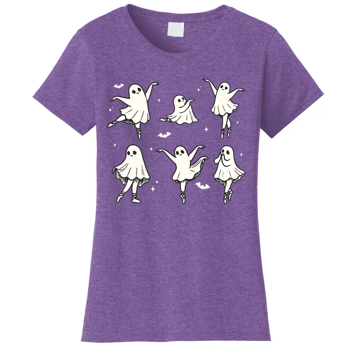 Ballet Ghost Ballet Dancer Spooky Dance Halloween Women's T-Shirt