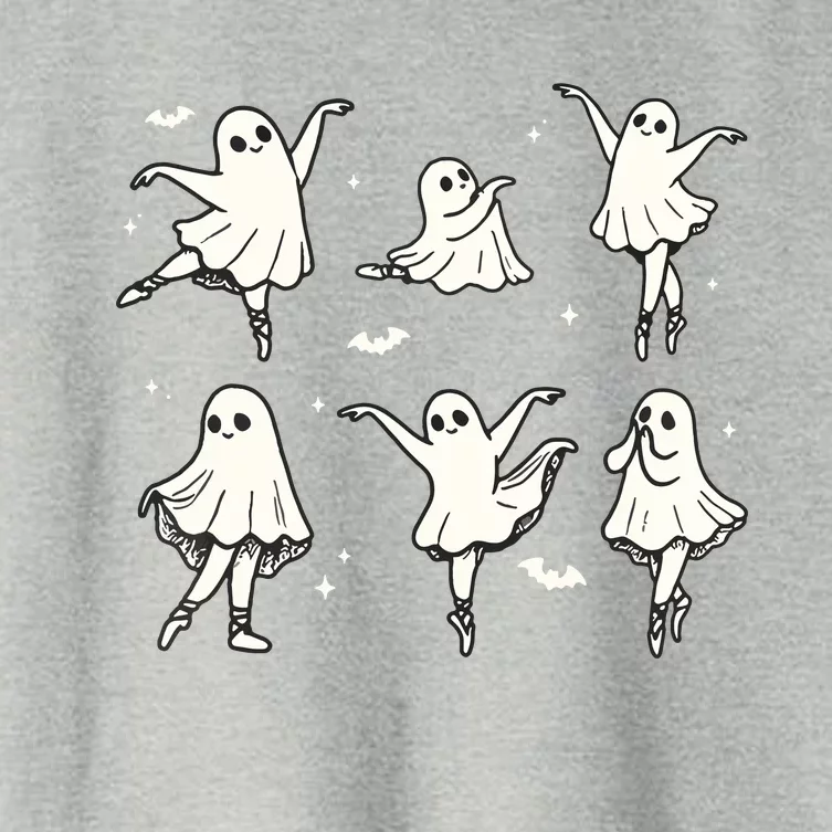 Ballet Ghost Ballet Dancer Spooky Dance Halloween Women's Crop Top Tee