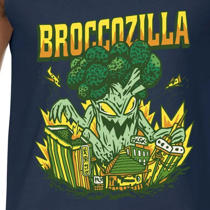 Broccozilla Giant Broccoli Attacking City Comfort Colors® Tank Top