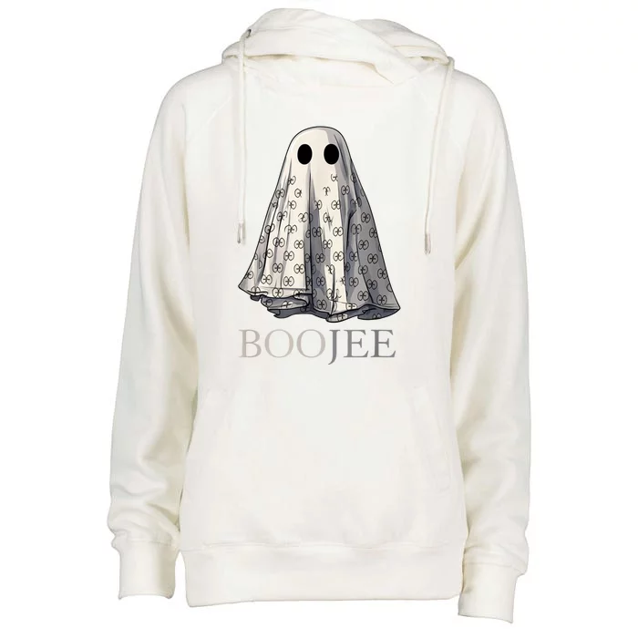 Boojee Ghost | Boujee Halloween Costume Trick Or Treat Womens Funnel Neck Pullover Hood