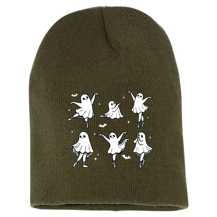 Ballet Ghost Ballet Dancer Spooky Dance Halloween Short Acrylic Beanie