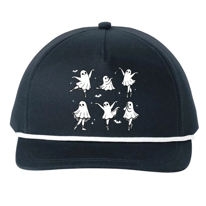 Ballet Ghost Ballet Dancer Spooky Dance Halloween Snapback Five-Panel Rope Hat