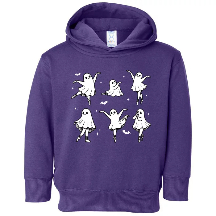 Ballet Ghost Ballet Dancer Spooky Dance Halloween Toddler Hoodie