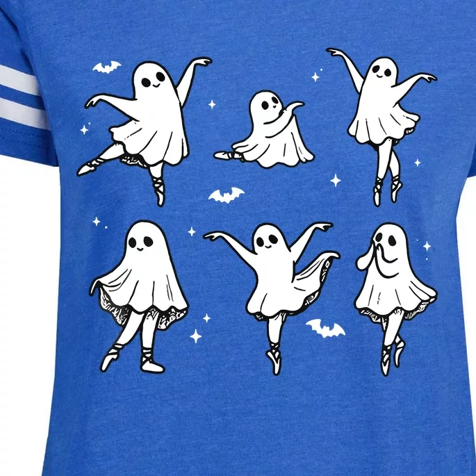 Ballet Ghost Ballet Dancer Spooky Dance Halloween Enza Ladies Jersey Football T-Shirt