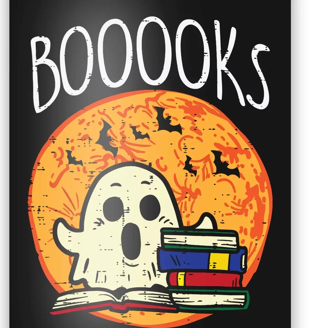 Books Ghost Boooks Halloween Reading Librarian Teacher Book Poster