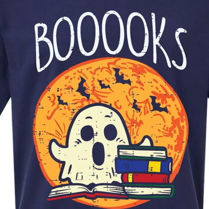 Books Ghost Boooks Halloween Reading Librarian Teacher Book Sueded Cloud Jersey T-Shirt