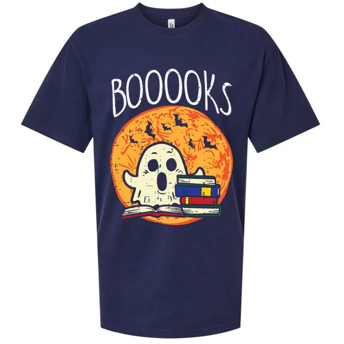 Books Ghost Boooks Halloween Reading Librarian Teacher Book Sueded Cloud Jersey T-Shirt