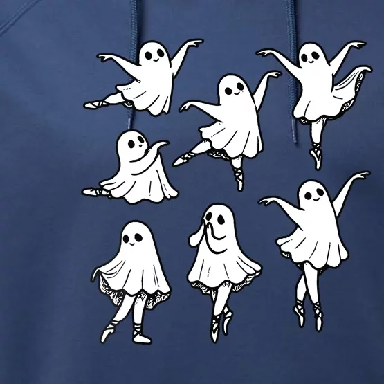 Ballet Ghost Ballet Dancer Spooky Dance Teacher Halloween Performance Fleece Hoodie